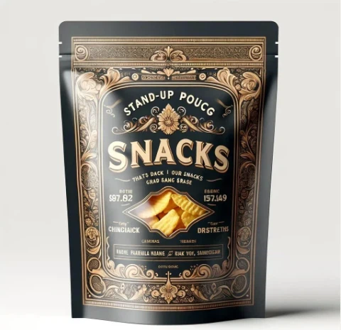 Endurlokanleg standpoki Matarumbúðir Nammi Kex Hneta Álpappírspoki Plastumbúðir Rennilásar hitaþéttipoki